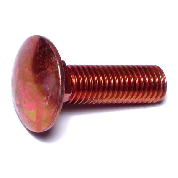 Midwest Fastener Carriage Bolt, Square Neck, 1.5mm (Coarse), 35 mm L, Steel, Red Rinsed Zinc, 6 PK 31204 - main